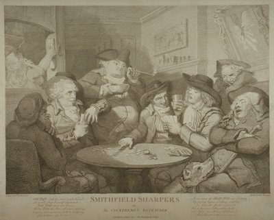 Smithfield sharpers, or the countrymen defrauded, c.1787 by Thomas Rowlandson